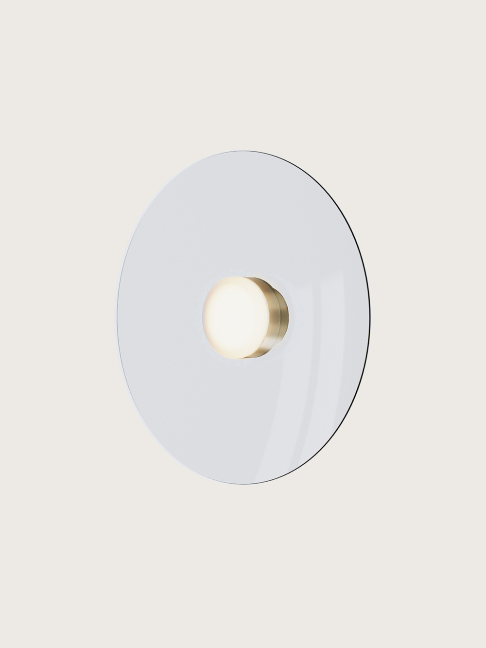 Aromas :: Betty wall lamp / sconce, diameter 40 cm, light blue glass / gold metal