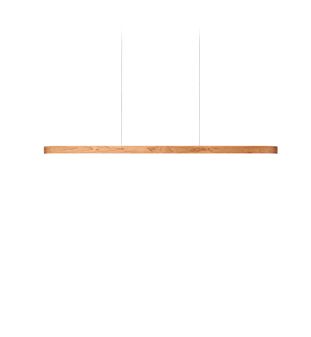 LZF :: I-Line lange Pendelleuchte, Breite 150 cm, naturbraunes Furnier