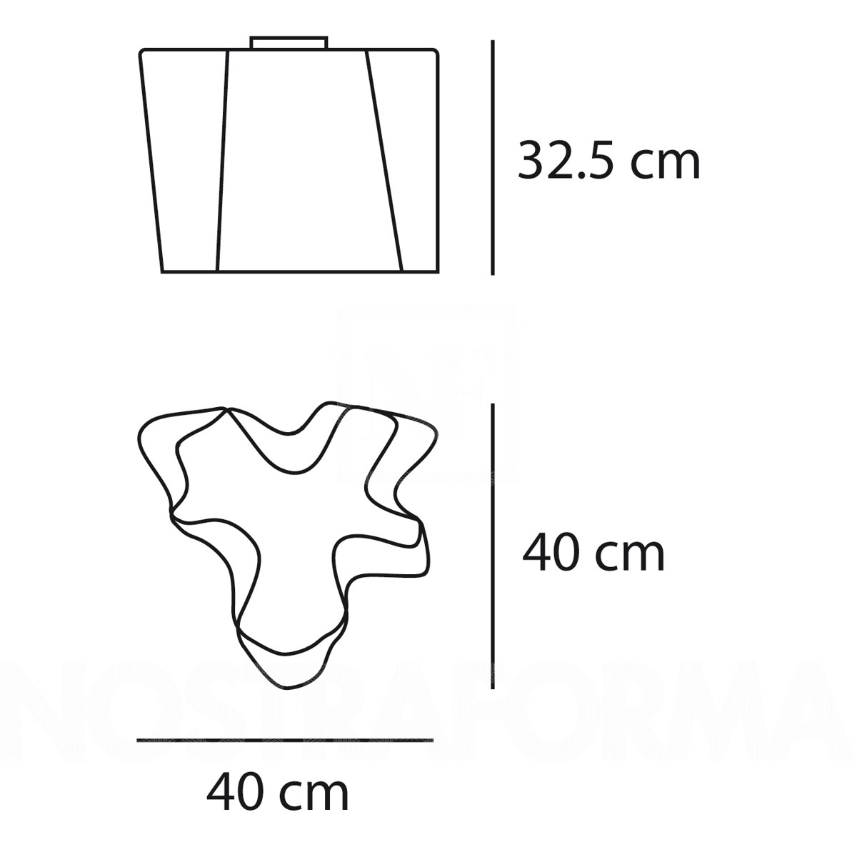 Artemide :: Lampa sufitowa / plafon Logico biała szer. 40 cm 