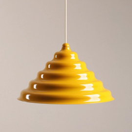Artera :: Yellow Wave hanging lamp, size XL, diameter 36 cm