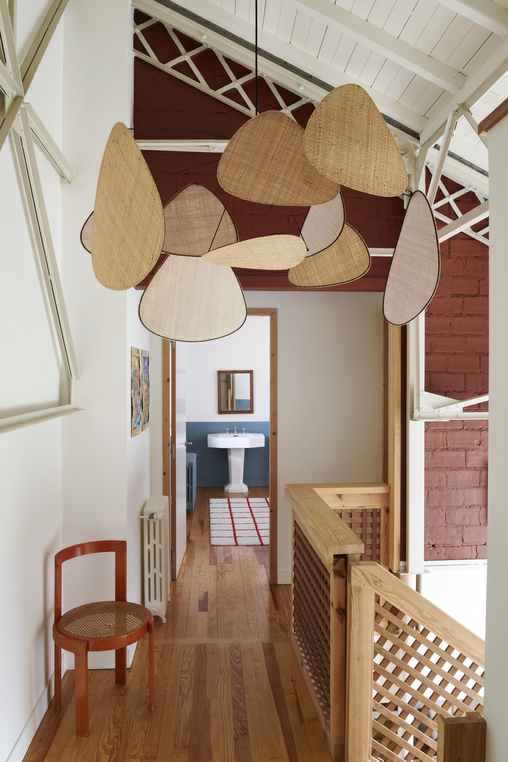 Market Set :: Screen raffia hanging lamp, diameter 110 cm, size XL, beige