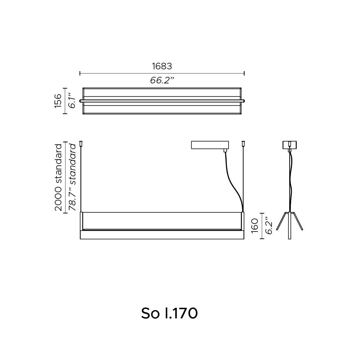 Contardi :: Fly So hanging lamp, width 170 cm, white