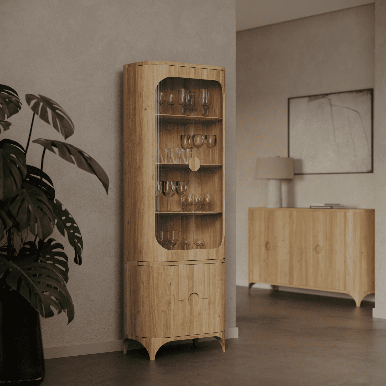 Table4U ::  Witryna dębowa Elena wys. 178 cm