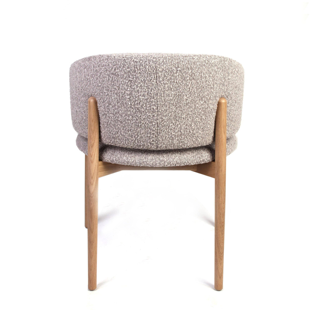 Claudie :: Monica upholstered chair with armrests, wooden legs, color to choose, width 59 cm