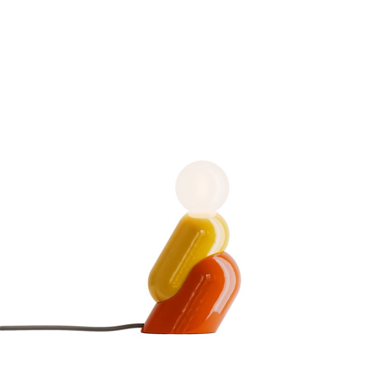 Ferroluce :: Tata table lamp, height 22.2 cm, yellow and orange