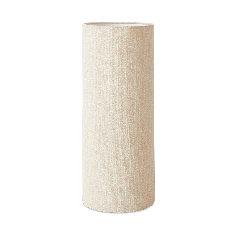 HKLiving: Floor lamp with a boucle shade, height 130 cm, brown stoneware with a linen shade