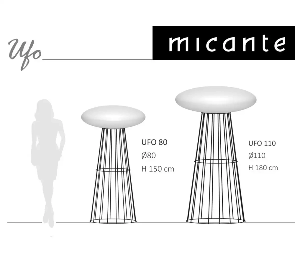 Micante :: Lampa stojąca Ufo wys. 150 	 3000K