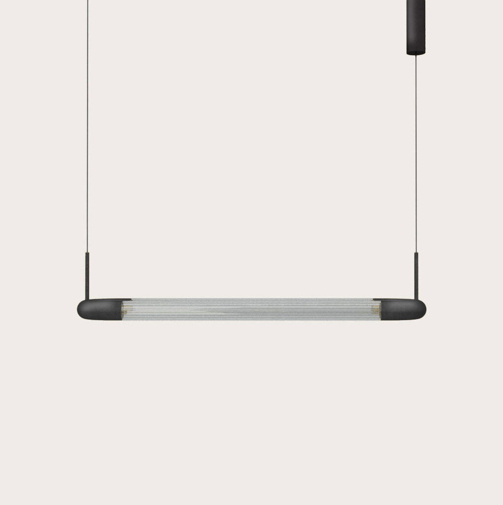 Aromas :: Iman oval hanging lamp, width 112 cm, black