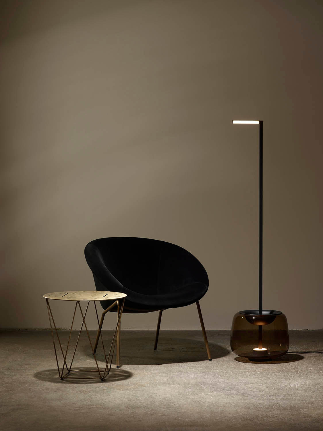 Brokis :: Double Floor Floor Lamp, height 140.7 cm, brown