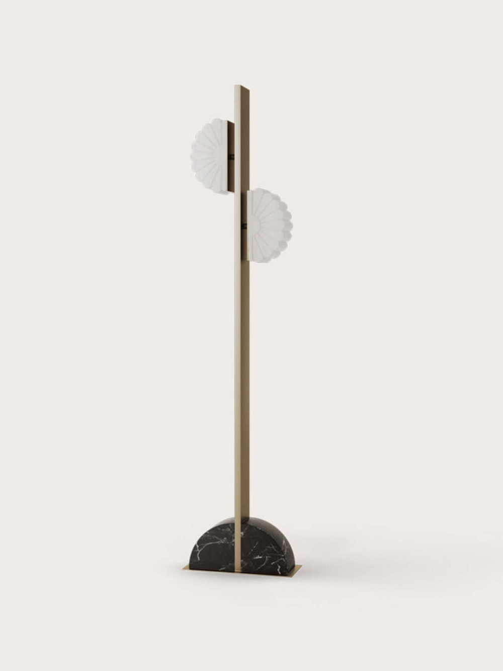 Aromas :: Gina floor lamp, height 140 cm, black and gold marble base