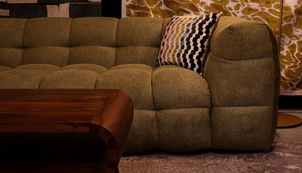 Nordic Line :: Michelle (formerly Michelin) 3-seater upholstered sofa, green, 236x68x105 cm