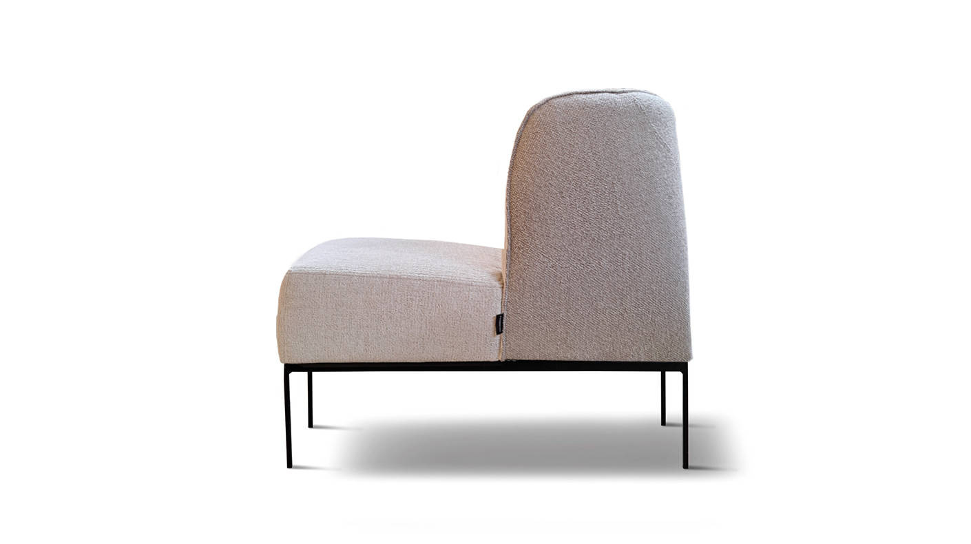 Nordic Line :: Upholstered armchair Brooks grey 71x62x77