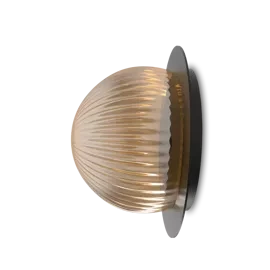 Robin :: Roi Disc wall/ceiling lamp, black and smoke, diameter 15 cm