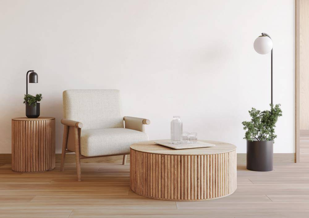 Kaspa :: Botanica Deco XL Wood Stehleuchte schwarz, Höhe 147 cm