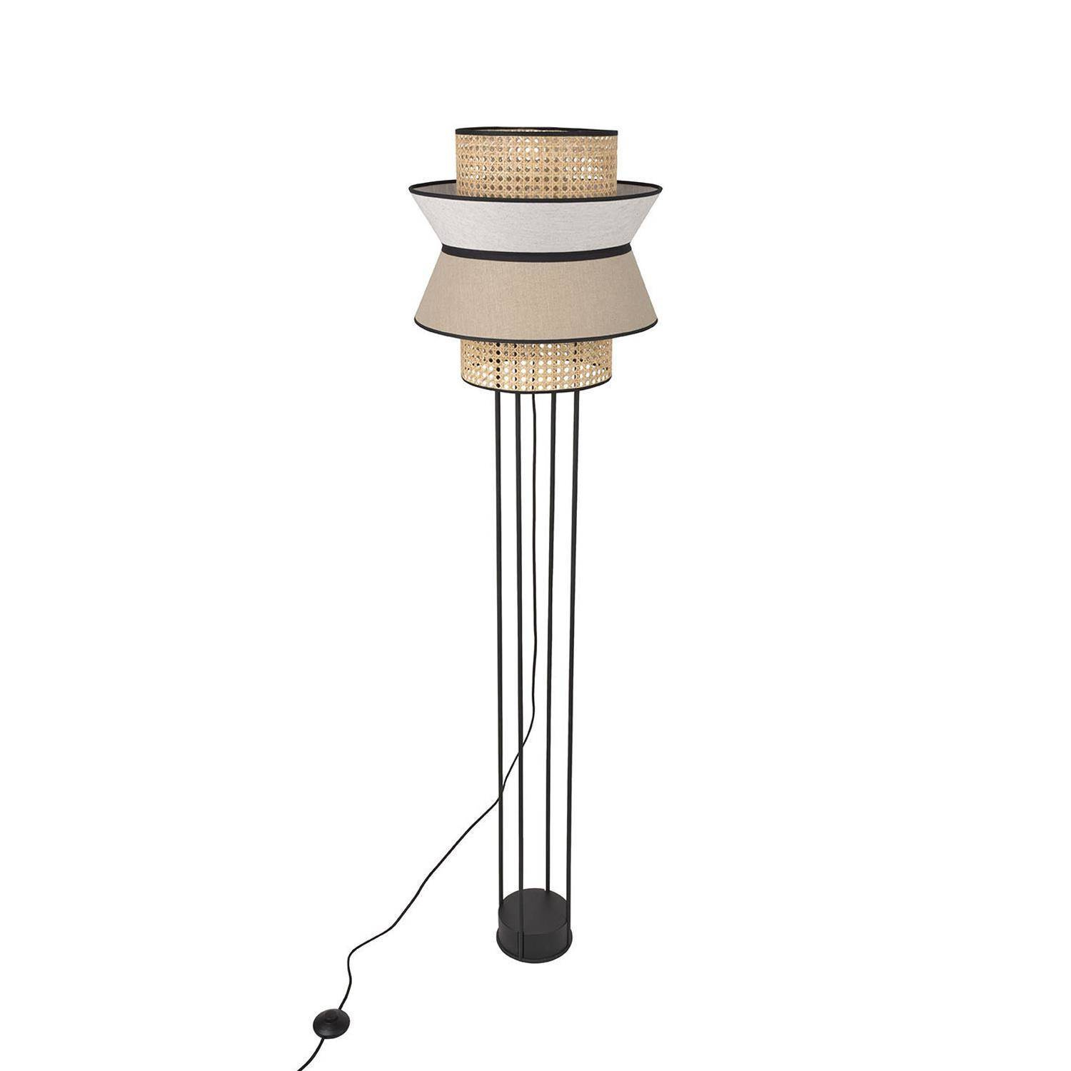 Marktset :: Singapur Stehleuchte, Muster 1, grau-beige, Höhe 157 cm