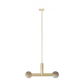 Robin :: Rigoberta Trio hanging lamp, alabaster/gold, width 49.5