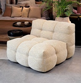 Nordic Line :: Michelle (formerly Michelin) upholstered armchair, beige-green melange, width 96 cm