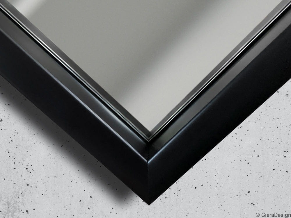 GieraDesign :: Verte rechteckiger Spiegel schwarz 50x80 cm für das Badezimmer