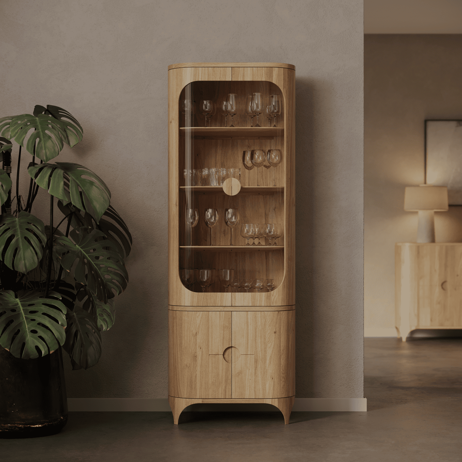 TABLE4U ::  Drewniany regał Elena 64x40x178  - natural oak