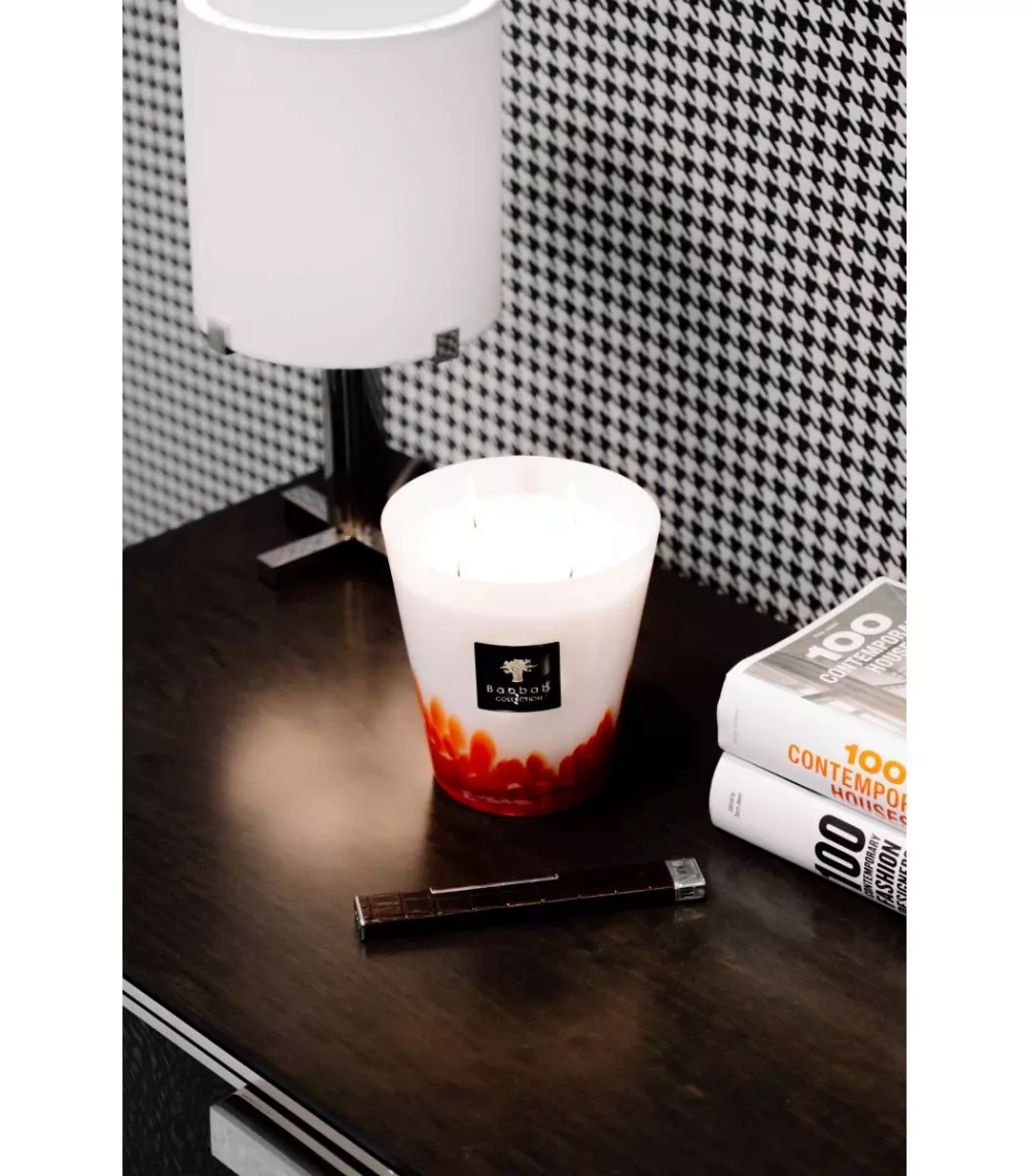 Baobab :: Kerze aus Glas Feathers Masaai Patchuli / Rum / Bernsteinextrakt multi gelöscht