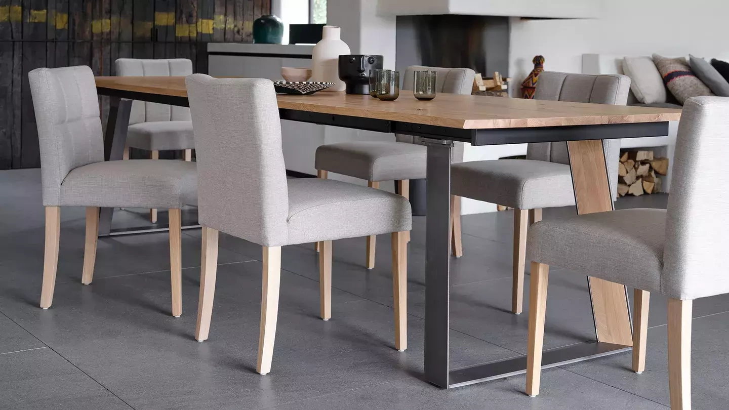 Mobitec :: Carré C03 upholstered chair, brown, width 47 cm, wooden legs