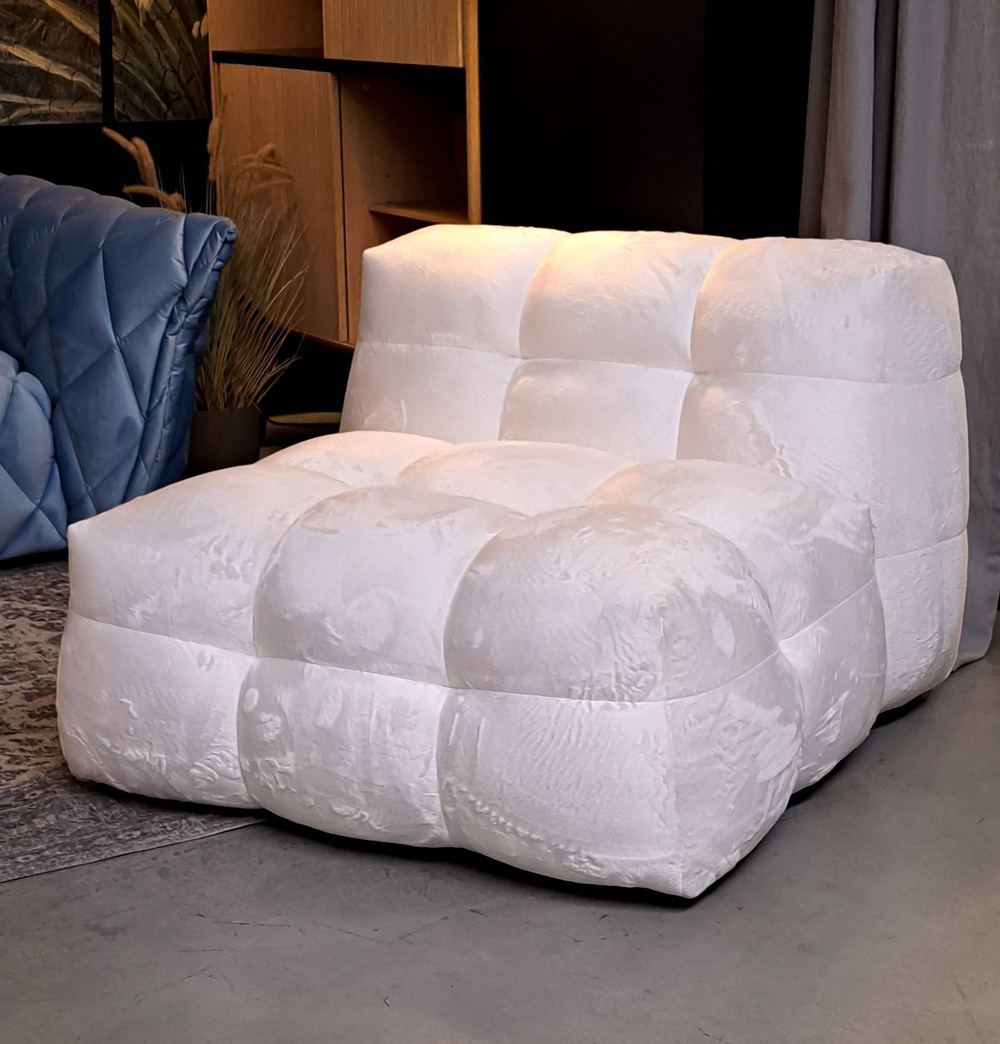 Nordic Line :: Michelle (formerly Michelin) upholstered armchair, width 96 cm, white