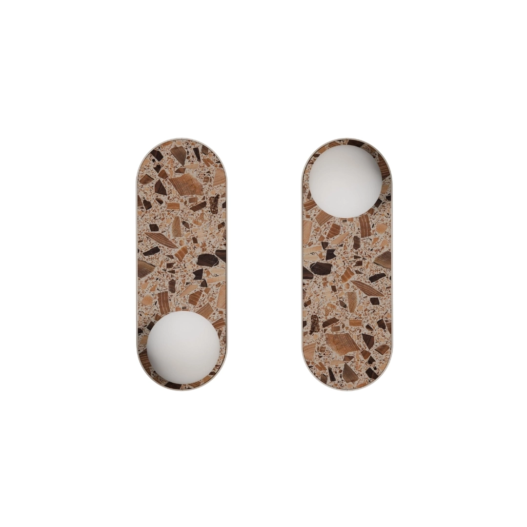 Kaspa :: Lampa ścienna / kinkiet Legra owal szer. 13 cm kremowa IP44