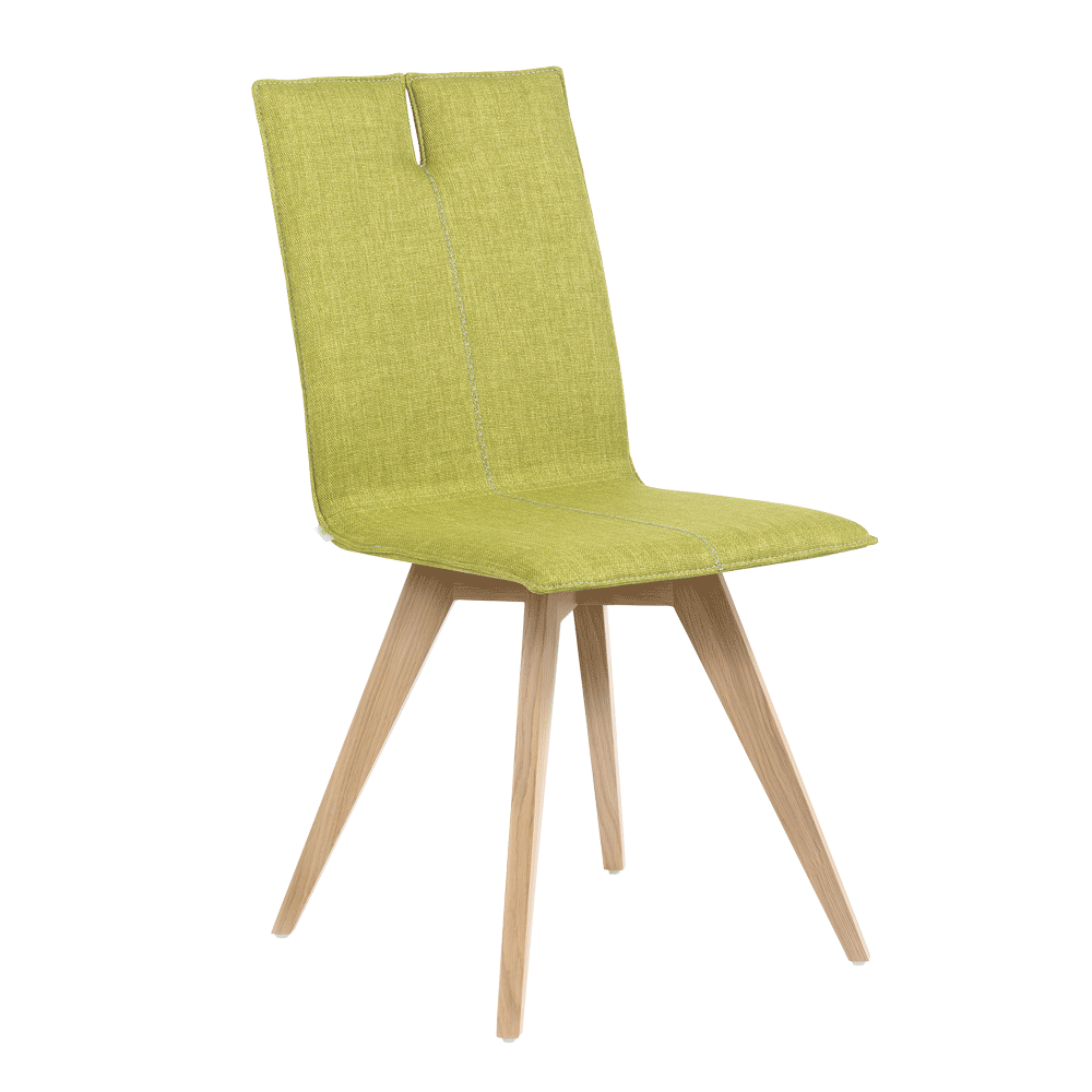 Mobitec :: Upholstered chair Mood 31 green, width cm, wooden legs