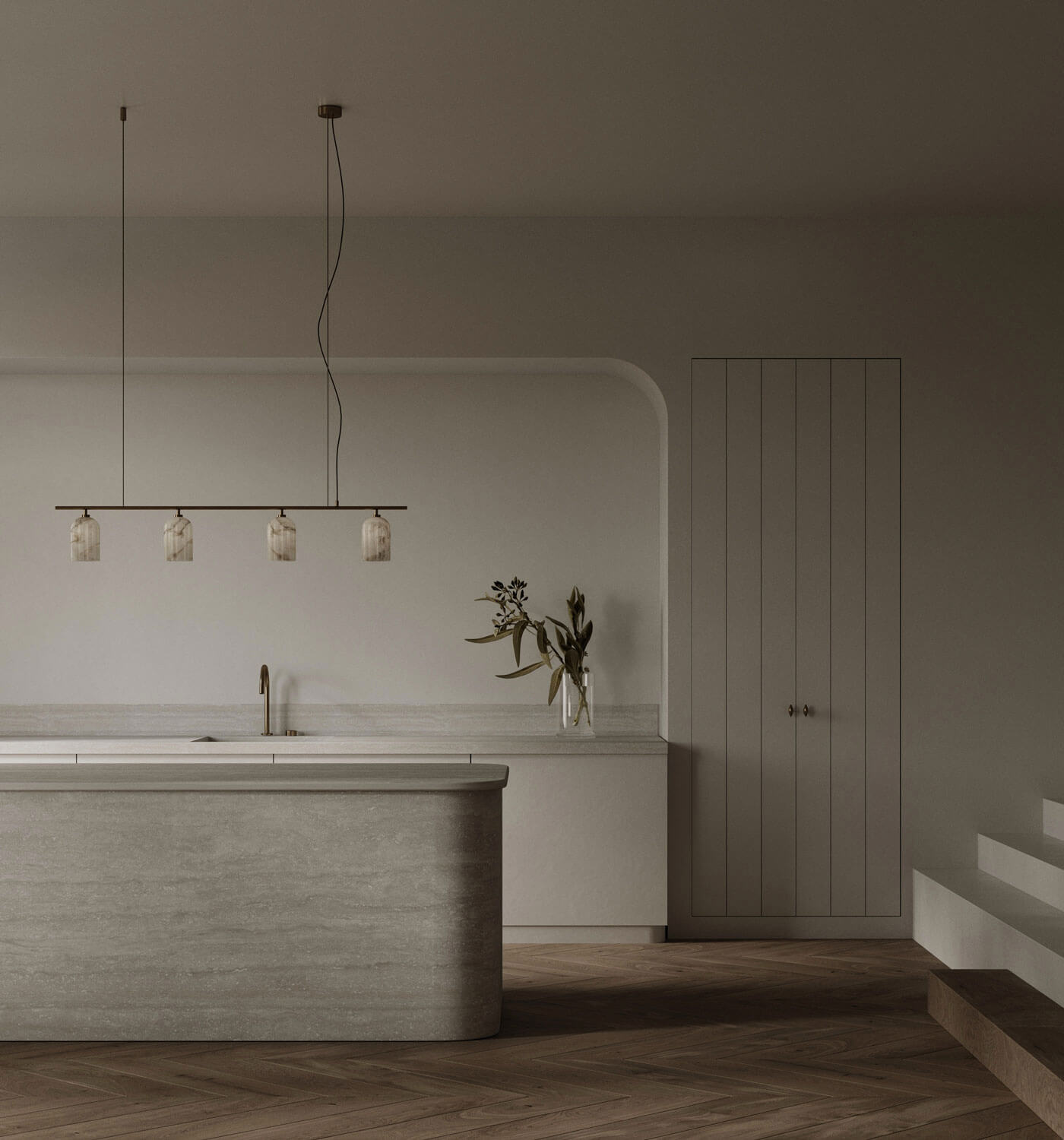 Embassy Interiors :: Urania Alabaster Quadruple Constellation Pendant Lamp/Chandelier