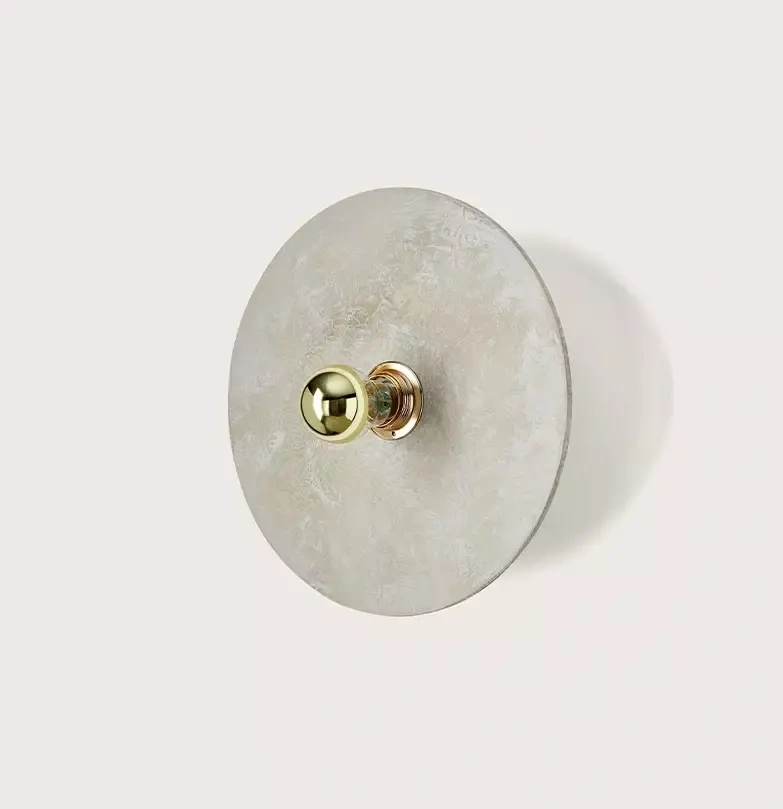 Aromas :: Kassy grau-goldene Wandleuchte, Durchmesser 20 cm