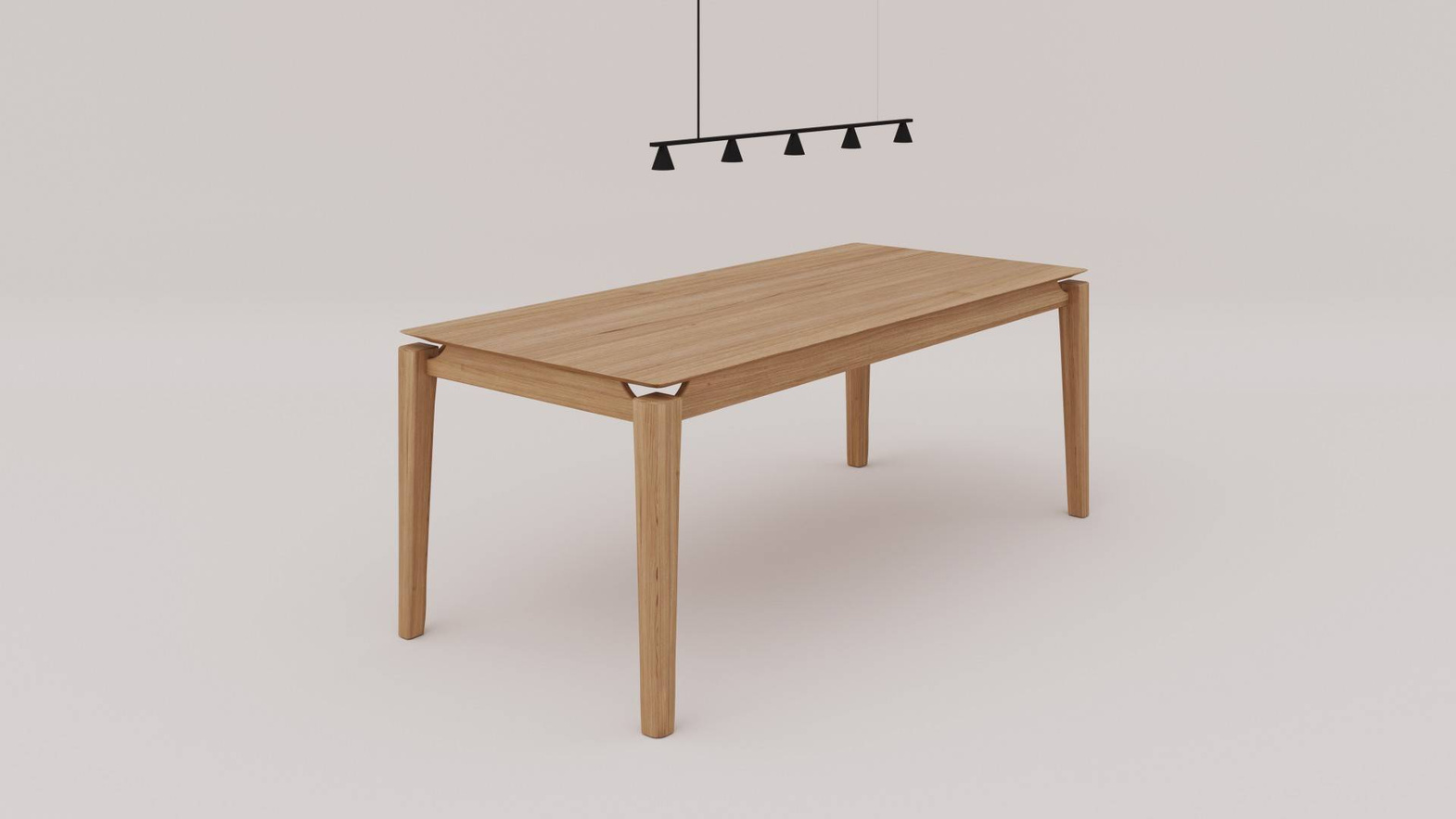 Selfia :: Chamfer oak wooden table - also available as an extendable version
