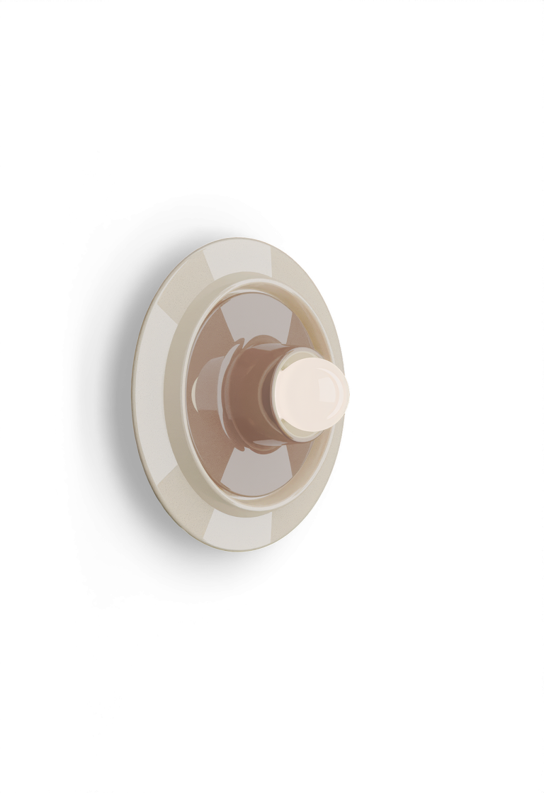 Ferroluce :: Voila cream-beige wall lamp/sconce, diameter 28 cm