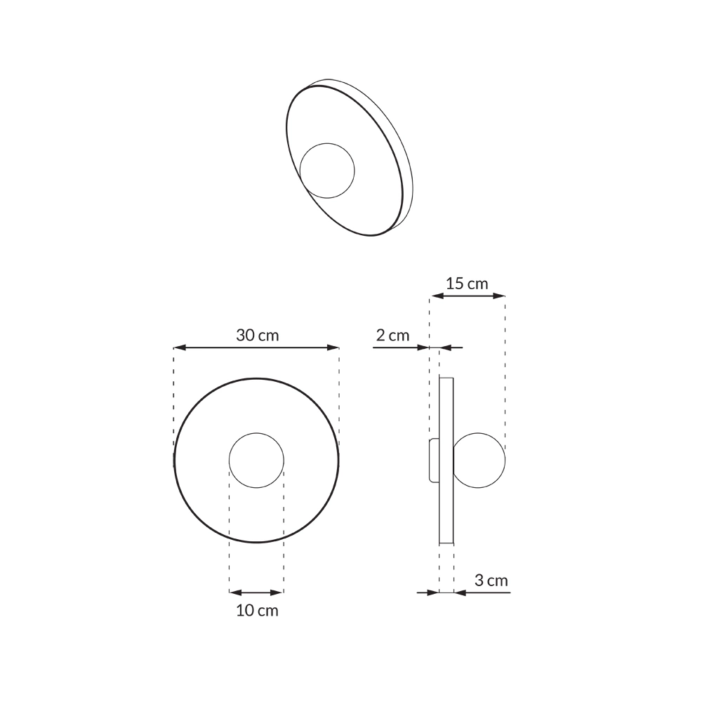 Kaspa :: Legra wall lamp / sconce, width 30 cm, cream IP44