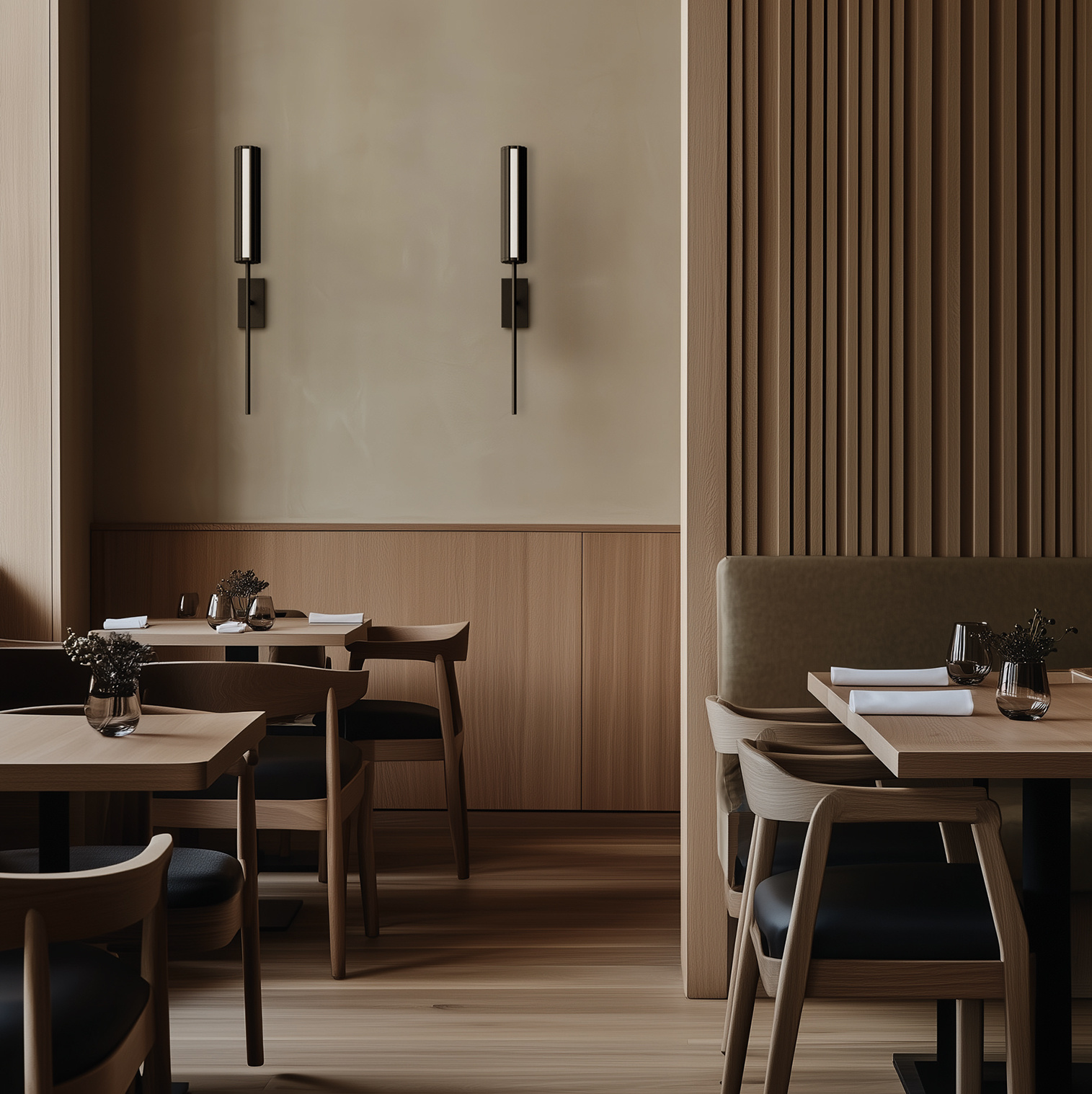 Aromas :: Niro black wall lamp/sconce, height 70 cm