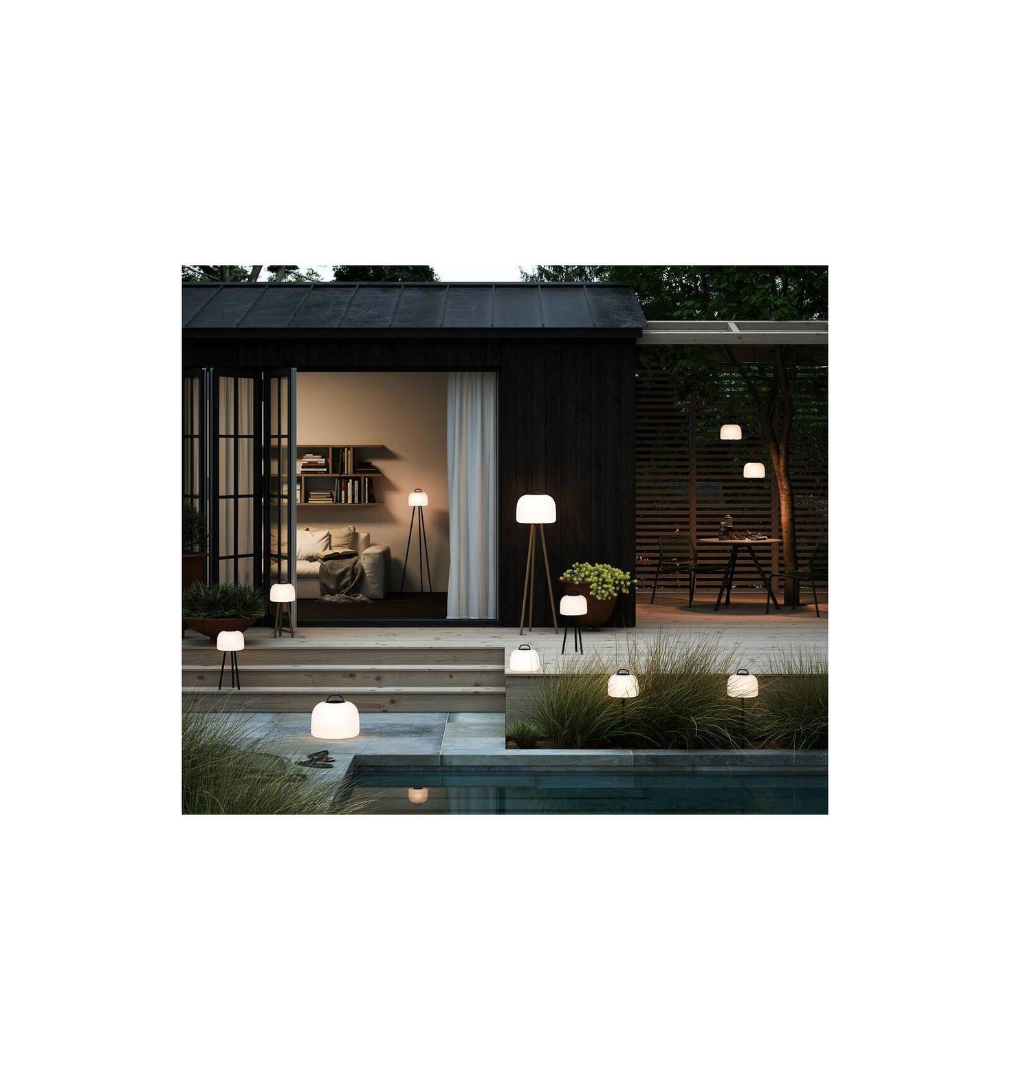 Nordlux :: Garden lamp Kettle black-white dia. 22 cm