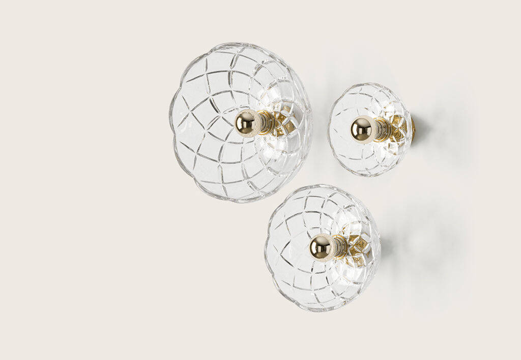 Aromas :: Lampa ścienna / kinkiet Lotto śr. 15 cm transparentny