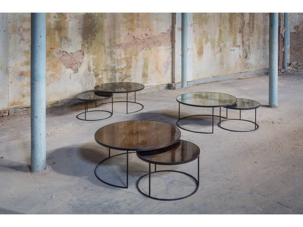 Ethnicraft :: Set of two Bronze Nesting coffee tables