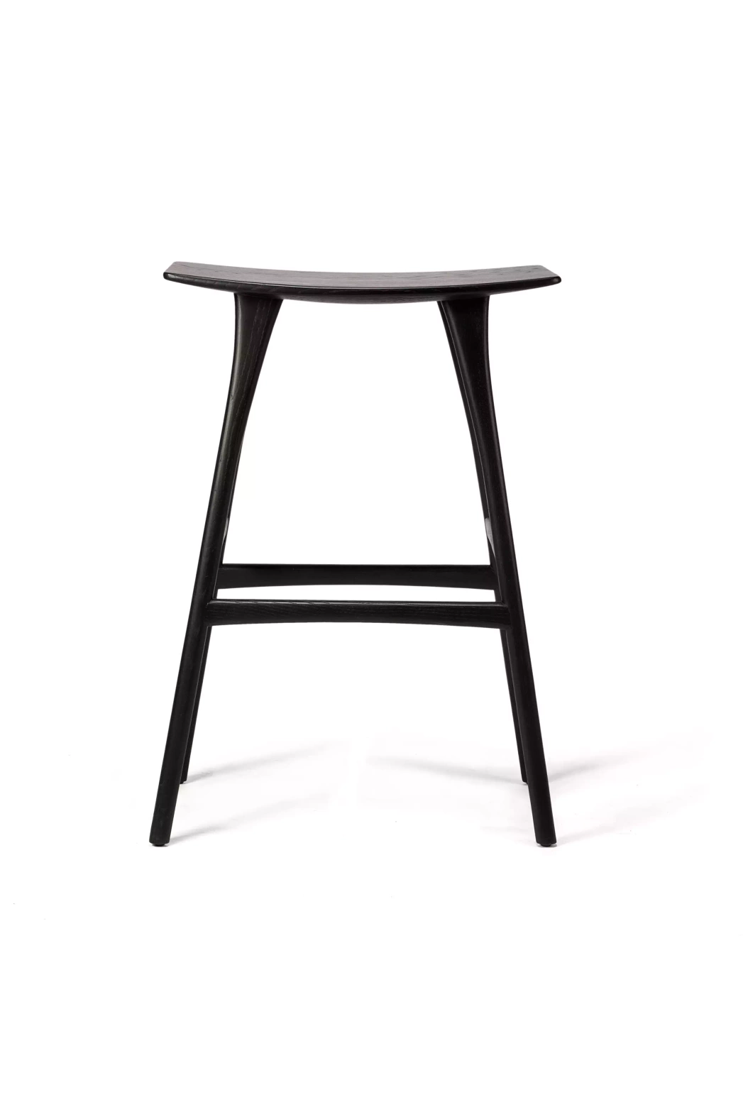Ethnicraft :: Barhocker aus Holz Osso Höhe 80 cm schwarz