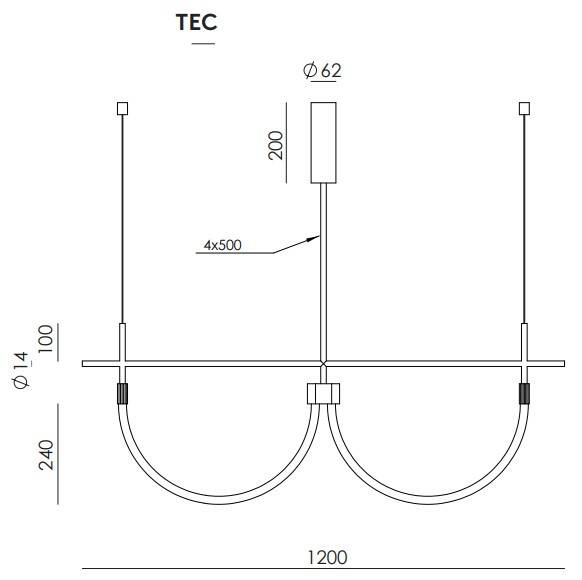 Aromas :: Cram Doppelpendelleuchte, Breite 120 cm, schwarz und weiß