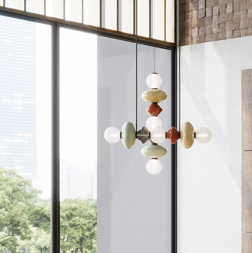 Aromas :: Lampa wisząca Mapi horyzontalna szer. 117 cm wielokolorowa