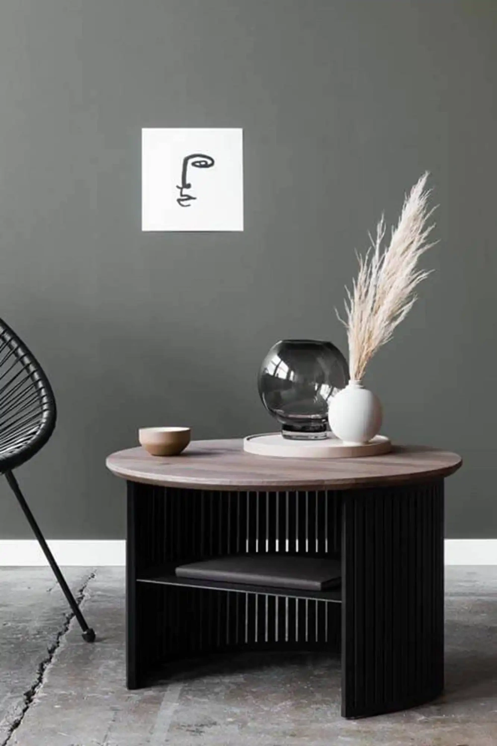 Loft Decora :: Cave mocha coffee table, natural, diameter 90 cm