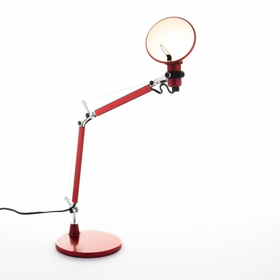 Artemide :: Desk lamp Tolomeo micro anodized red h. 37 cm