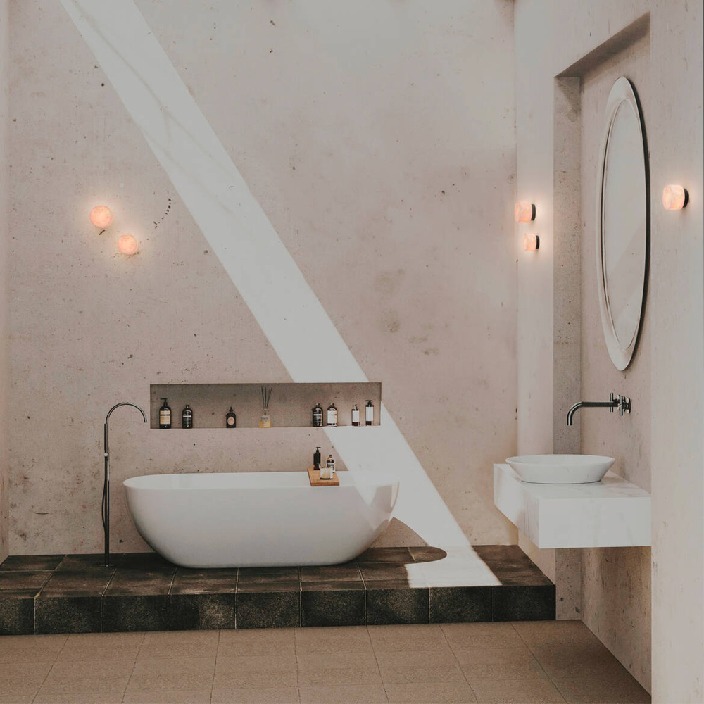 Robin :: Rock Wand-/Deckenleuchte, Durchmesser 9 cm, Alabaster IP20 3000K