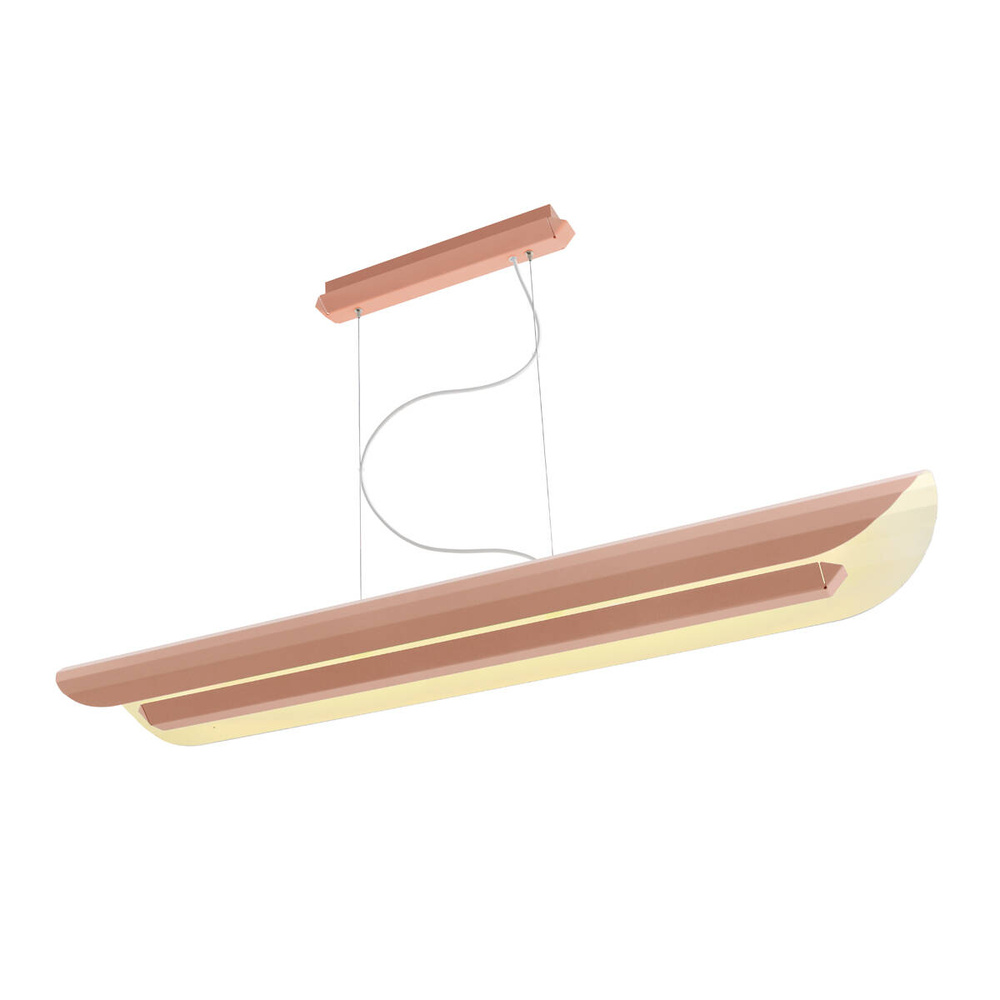 Kaspa :: Apolin linear pendant lamp, width 120 cm, pink