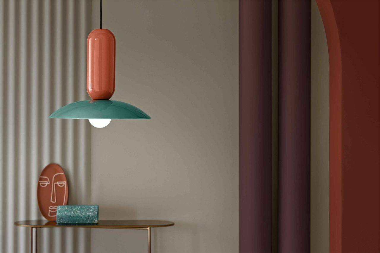 Ferroluce :: Pau orange pendant lamp, diameter 40 cm