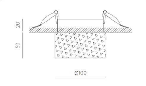 Aromas :: Focus Deckenleuchte, Durchmesser 10 cm, schwarz