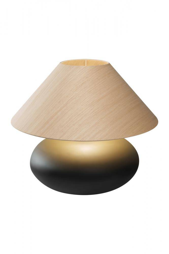 Kaspa :: Sawa Natur Tischleuchte, Graphit und Eiche, Höhe 41 cm