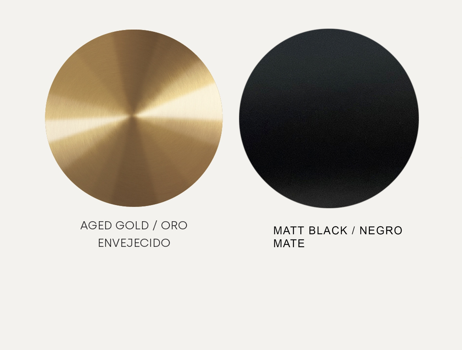 Aromas :: Ipon wall lamp / sconce, diameter 20 cm, smoked gray / black metal