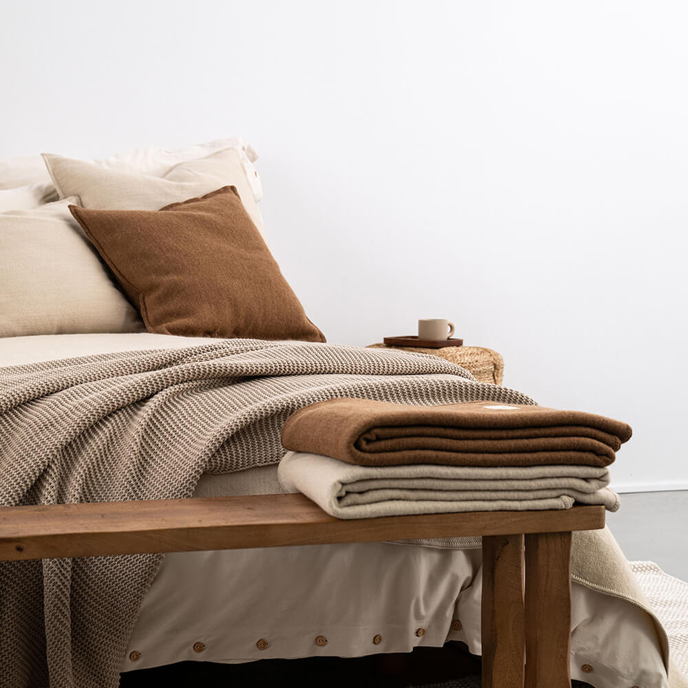 Moyha :: Pled z wełny orzechowy 180x240 cm