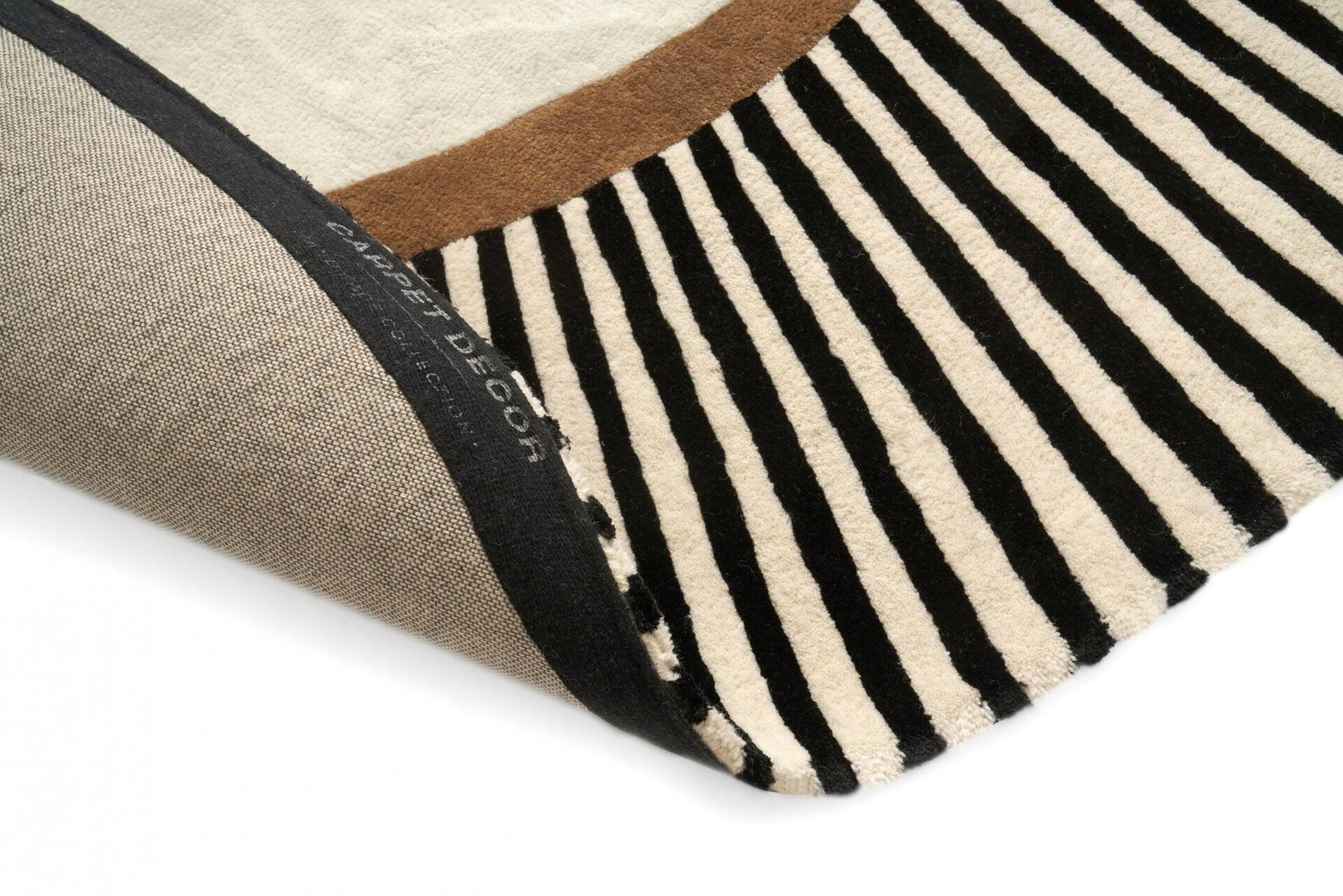 Carpet Decor :: Dywan Amber beżowo-czarno-złoty ręcznie wykonany